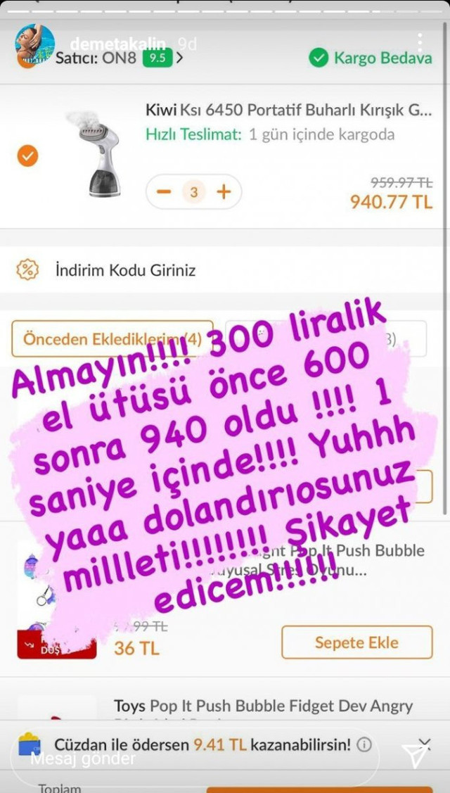 Demet Akalın'ın online alışveriş ile imtihanı olay oldu! - Resim: 0