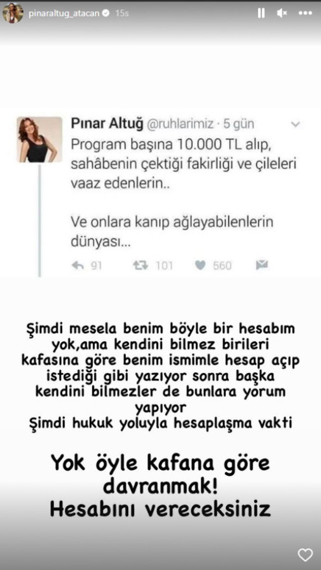 Pınar Altuğ'un başı dertte: Sahte hesabı görünce çılgın döndü! "Hesap vereceksiniz" - Resim: 1