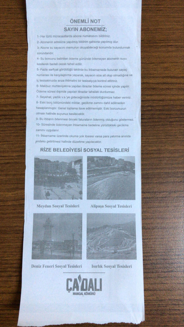 Su faturalarına Burger King reklamı alan Rize Belediyesi'nden açıklama - Resim: 0