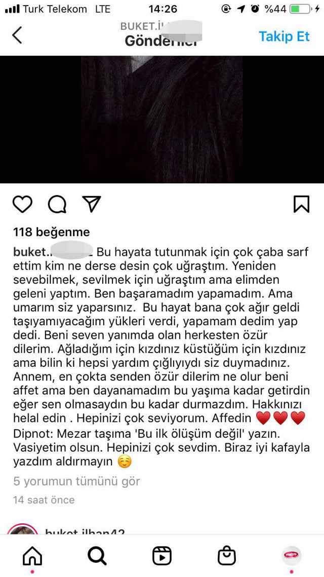 20 yaşındaki Buket'in şüpheli ölümüyle ilgili 3 gözaltı! Son paylaşımı ortaya çıktı - Resim: 1