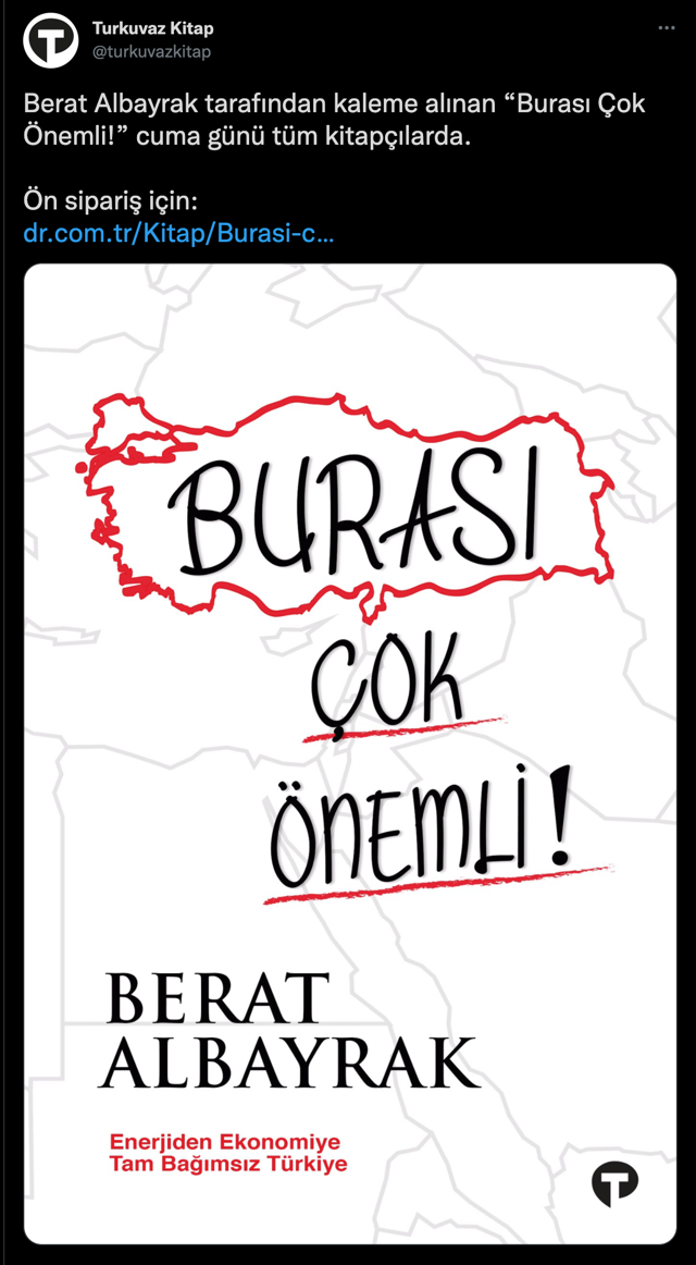 berat albayrak kitap : Burası çok önemli