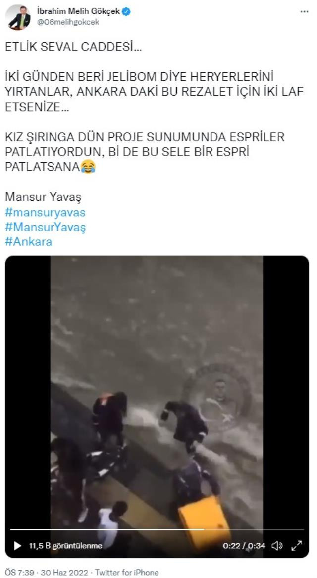 Melih Gökçek jelibon videosuna çok bozuldu: 'Ankara'daki rezalet için iki laf etsenize' - Resim: 0