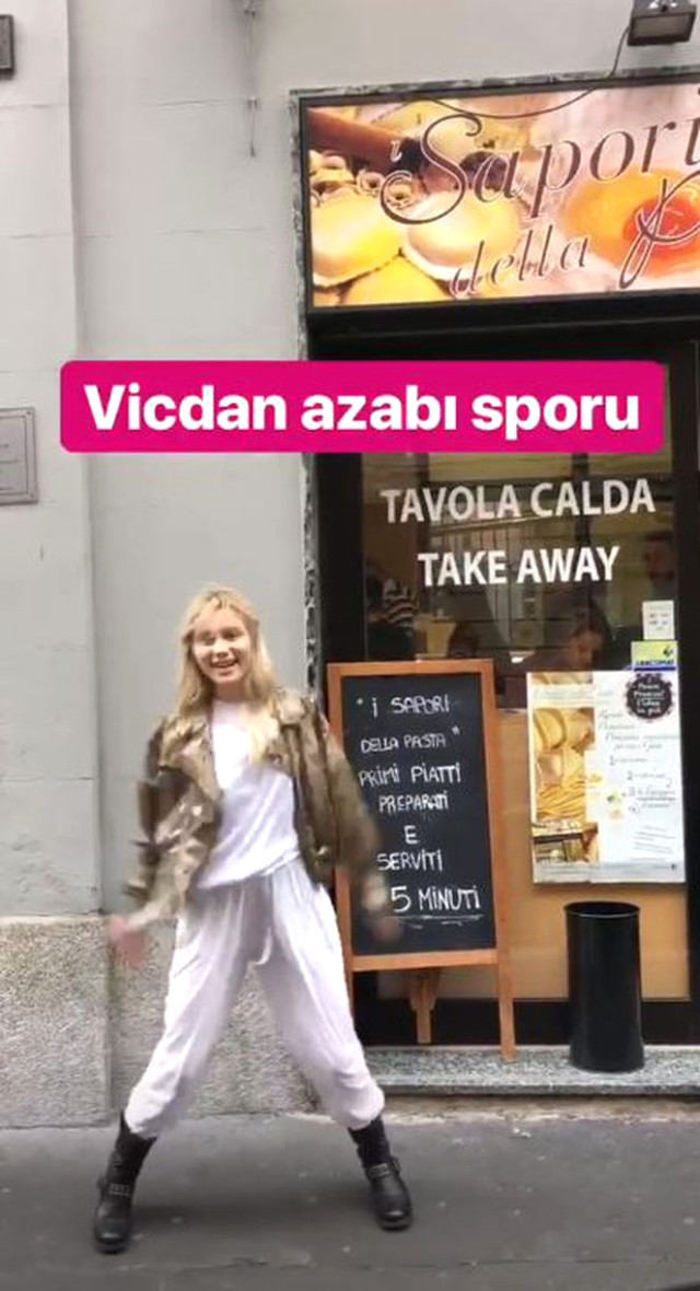 Aleyna Tilki, pijamasıyla İtalya sokaklarında vicdan azabı sporu yaptı - Resim: 3