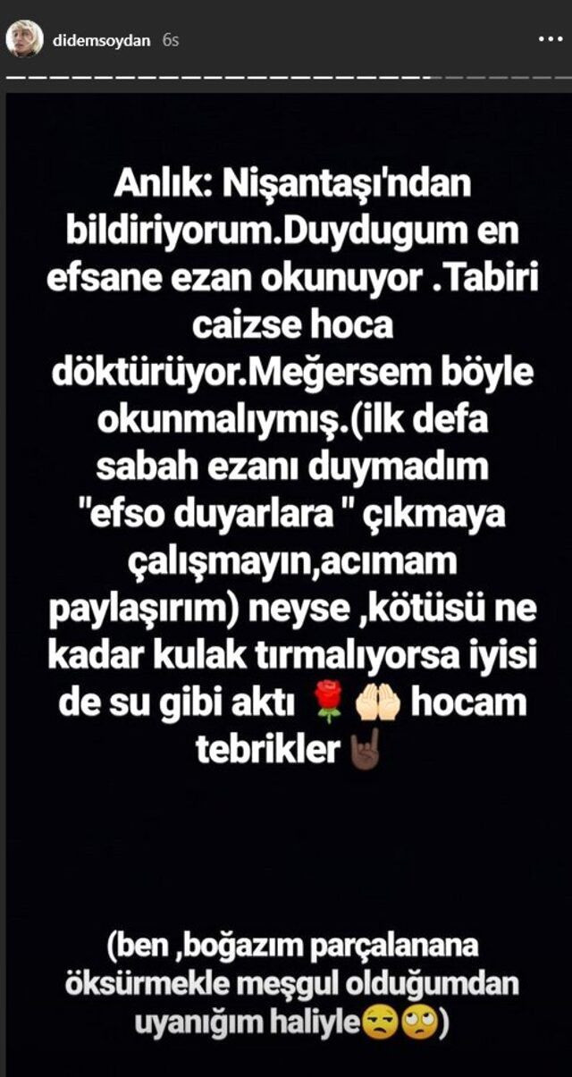 Didem Soydan'ın Nişantaşı'nda sabah ezanı paylaşımı olay oldu! - Resim: 2