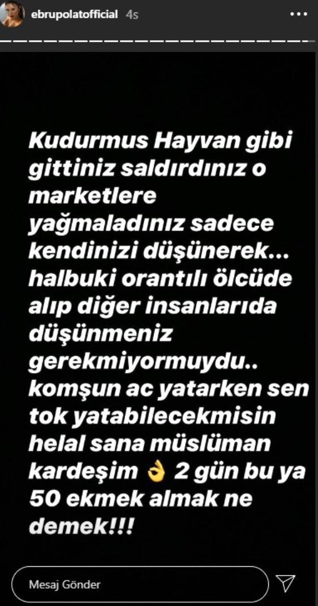 Ebru Polat sokağa çıkma yasağının ardından marketi yağmalayanlara sert çıktı - Resim: 3