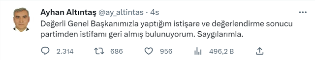 İYİ Parti'de kafalar karışık! Ankara Milletvekili önce istifa etti sonra istifasını geri çekti - Resim: 1
