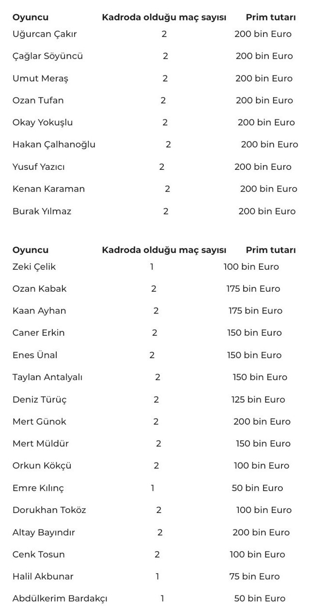 TFF'den Milli Takım'a 3 milyon 750 bin Euro prim! Sosyal medyada gündem oldu - Resim: 0