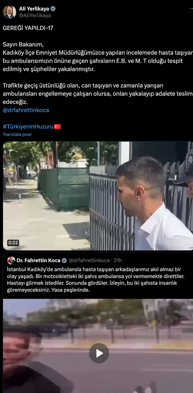 İstanbul'da motosikletle ambulansın önünü kesen 2 şüpheli yakalandı - Resim: 0