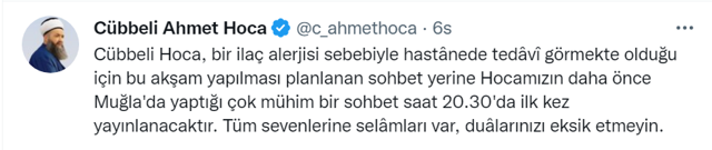 Cübbeli Ahmet Hoca hastaneye kaldırıldı! Hastalığıyla ilgili kafa karıştıran açıklamalar - Resim: 1