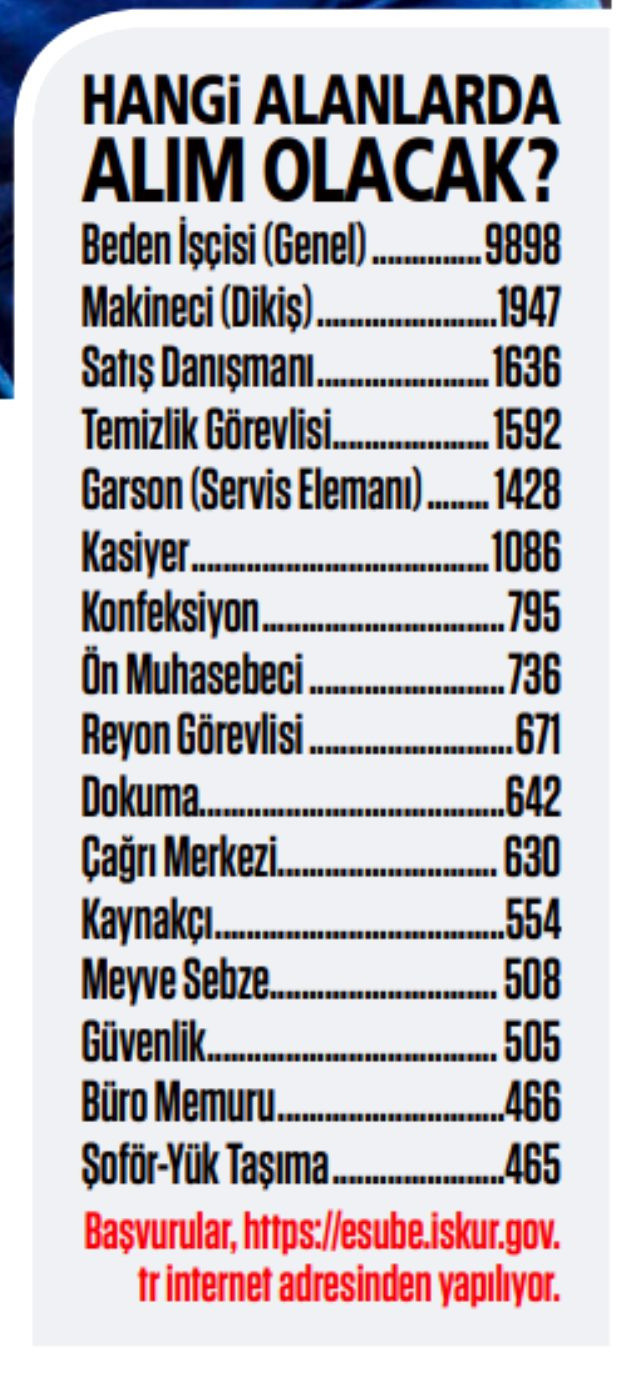 Kamu kurumları ve özel sektöre 51 bin personel alımı yapılacak - Resim: 0