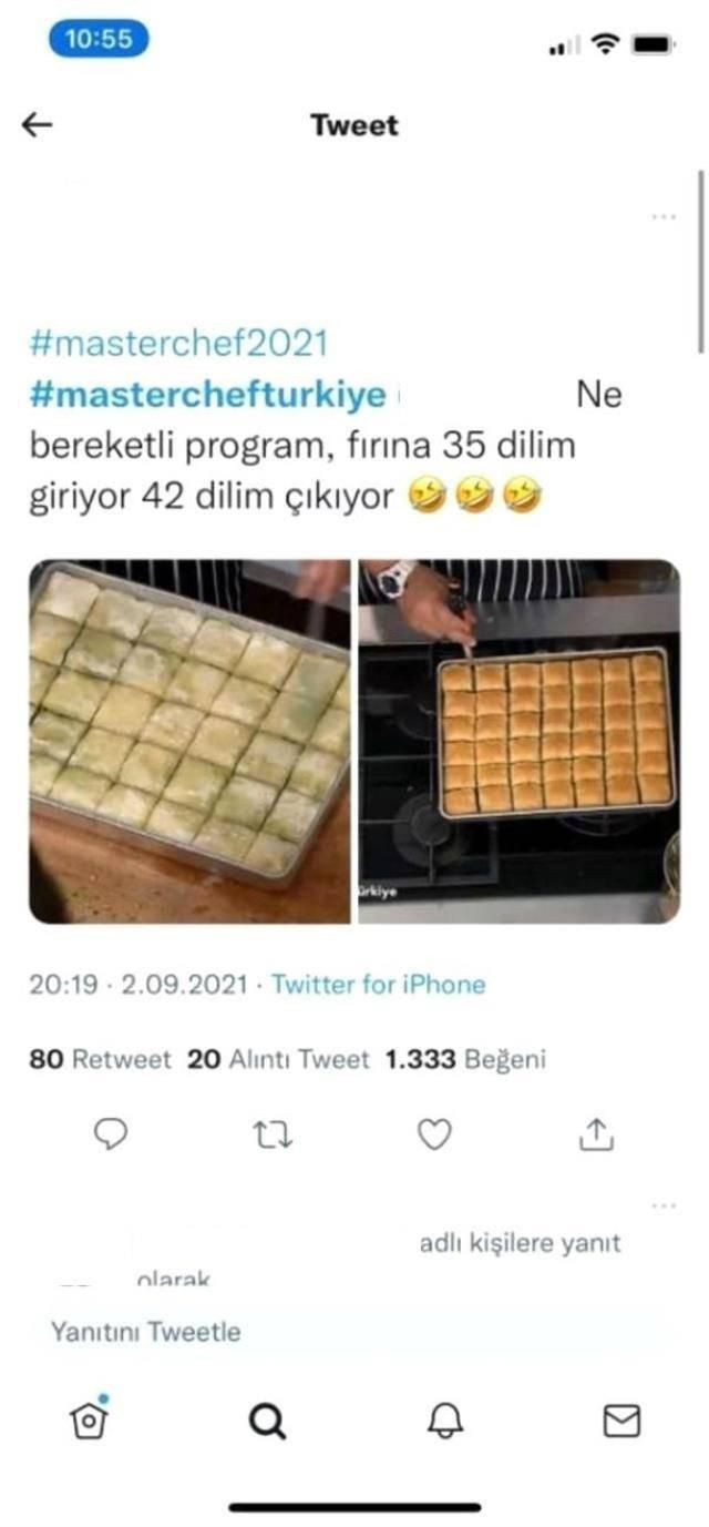 Tv8 MasterChef'te fırına 35 dilimle giren baklava 42 dilim çıktı! - Resim: 3