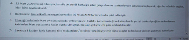 Garanti ve Yapı Kredi bankalarından korona önlemi personele izin verildi - Resim: 0