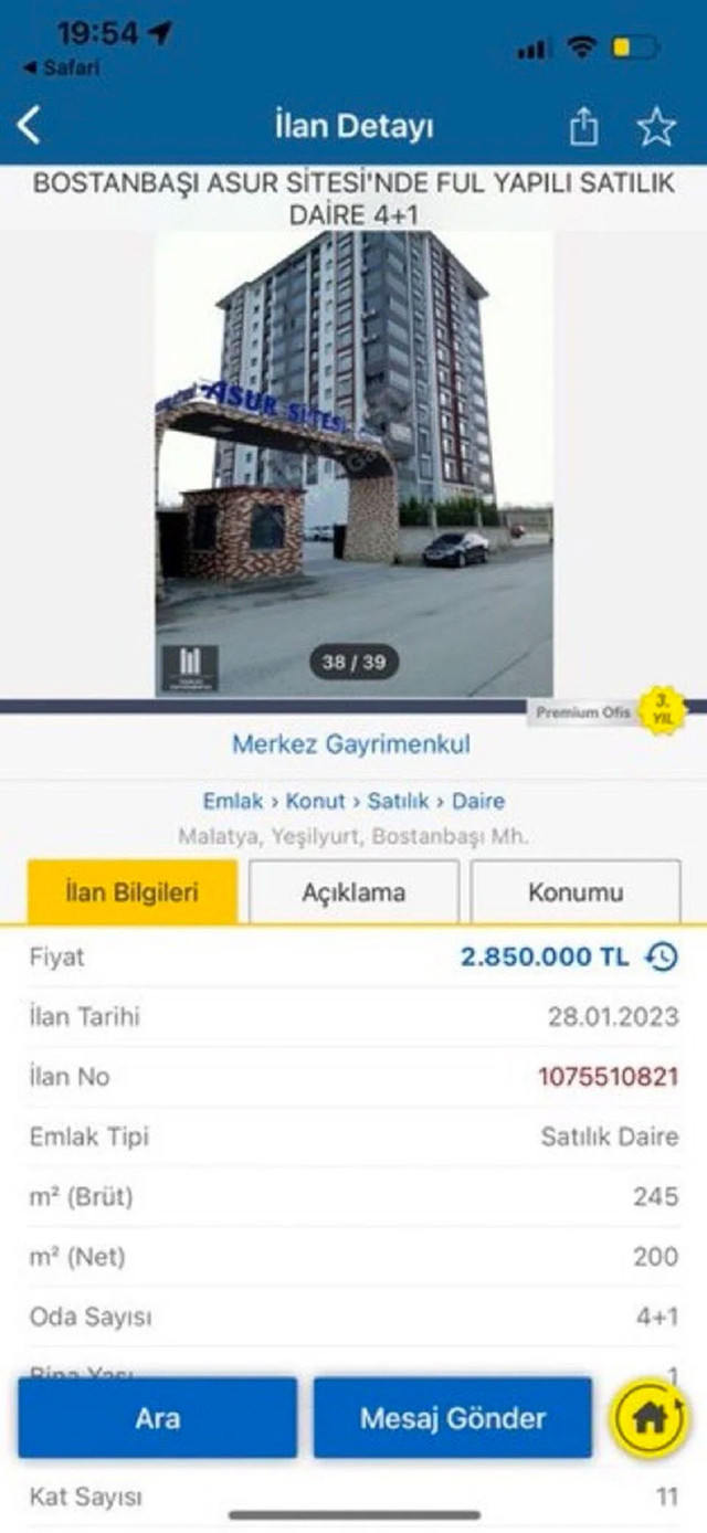 İlanda depreme dayanıklı yazıyordu ilk yıkılan binalardan oldu 2 milyon 850 bin TL'ye satılıyor - Resim: 0