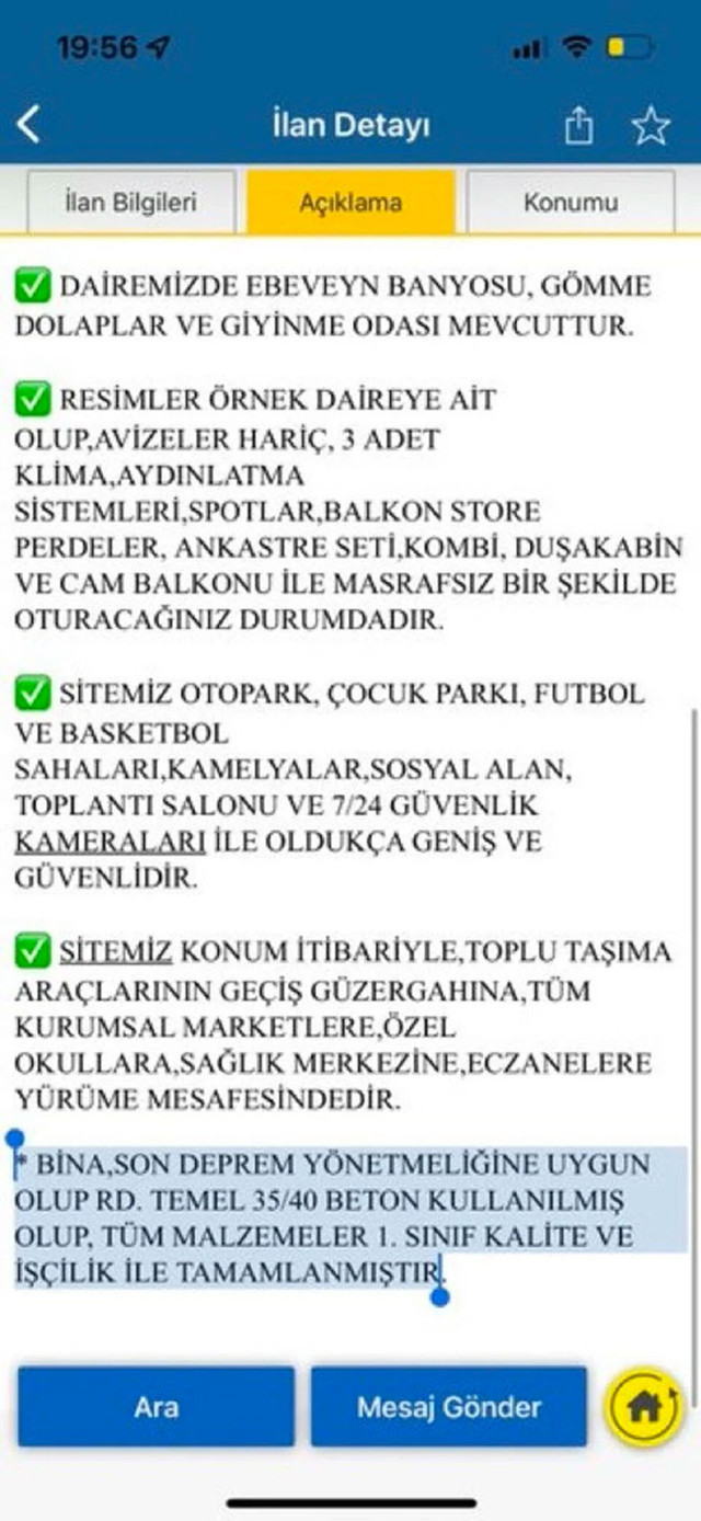 İlanda depreme dayanıklı yazıyordu ilk yıkılan binalardan oldu 2 milyon 850 bin TL'ye satılıyor - Resim: 1