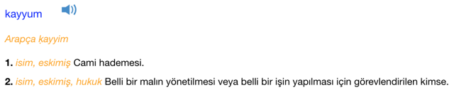 kayyum ne demek manası