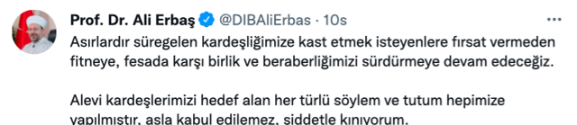 Diyanet İşleri Başkanı Ali Erbaş'tan Alevilere hakarete tepki - Resim: 0