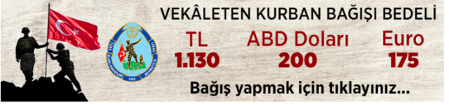 Mehmetçik Vakfı vekaleten kurbanlık bağışı 2019 fiyatı - Resim: 0