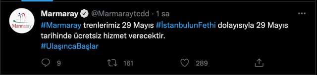 29 Mayıs'ta İstanbul'da toplu ulaşım bedava olacak! Twitter'dan duyuruldu - Resim: 1