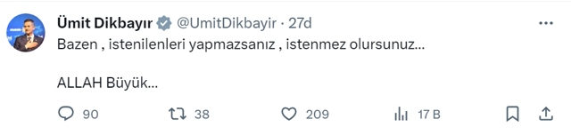 İhracı istenen Ümit Dikbayır'dan İYİ Parti'ye imalı cevap! 'İsteneni yapmazsan...' - Resim: 0