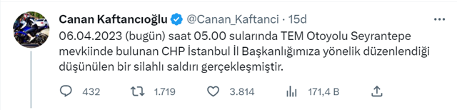 CHP İstanbul İl Binası'na silahlı saldırı! Canan Kaftancıoğlu duyurdu İYİ Parti'den sonra... - Resim: 0