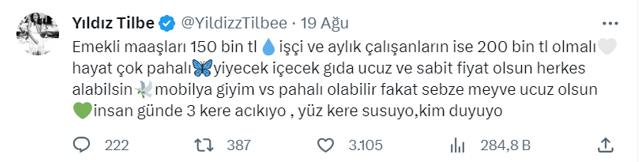 Yıldız Tilbe emekli maaş zammına isyan etti! 'Emekli maaşı 150 bin lira olsun!' - Resim: 0