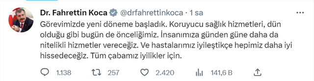 Sağlık Bakanı Fahrettin Koca: Görevimizde yeni döneme başladık - Resim: 0
