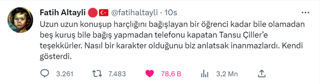 Tansu Çiller canlı yayına bağlanıp 'bağış yapmadan' ayrıldı! Tepkiler üzerine 1 milyon TL bağışladı - Resim: 1