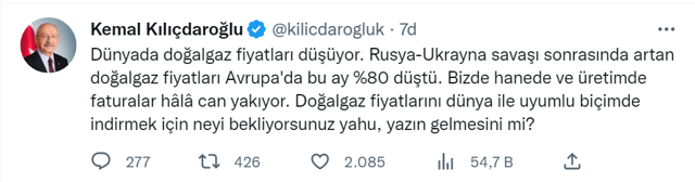 Kemal Kılıçdaroğlu'ndan doğalgaz indirimi çıkışı! Neyi bekliyorsunuz, yazın gelmesini mi? - Resim: 0