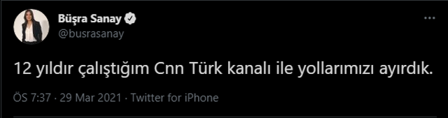 CNN Türk deneyimli spiker Büşra Sanay ile yollarını ayırdı - Resim: 0