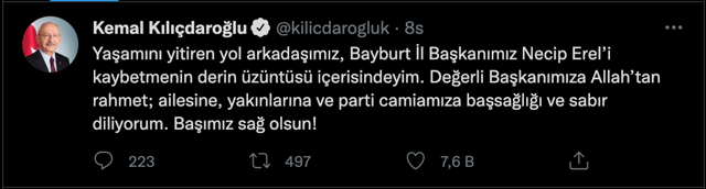 CHP'yi sarsan ölüm! CHP Bayburt İl Başkanı Necip Erel hayatını kaybetti - Resim: 0