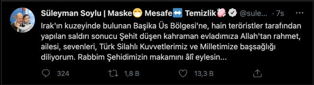 Başika şehidi için başsağlığı mesajları geliyor! Yüreğimizi dağladı - Resim: 0