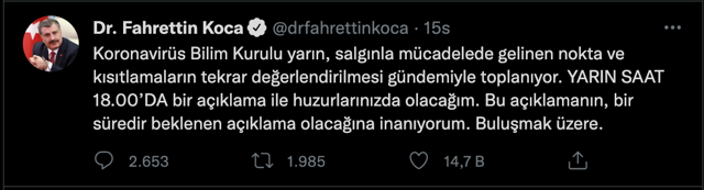 Maske yasağı bugün bitiyor! Sağlık Bakanı Fahrettin Koca şifreleri verdi - Resim: 1