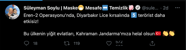 İçişleri Bakanı Süleyman Soylu duyurdu! Eren-2 operasyonunda 5 terörist öldürüldü - Resim: 0