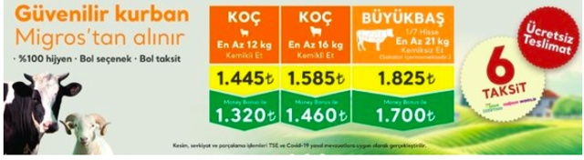Migros kurbanlık hisse fiyatları 2020 büyükbaş kaç para? - Resim: 0
