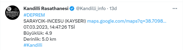 Kayseri'de son dakika peş peşe deprem oldu! AFAD ve Kandilli'den açıklama geldi - Resim: 3