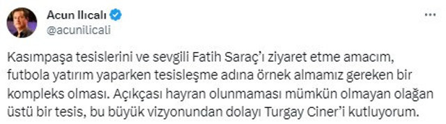 Acun Ilıcalı'dan Süper Lig ekibi Kasımpaşa'yı satın alacağı iddialarına yanıt - Resim: 0