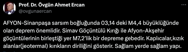 Gece yarısı iki ilimiz sallandı! Prof. Dr. Övgün Ahmet Ercan uyardı: "7.2'lik depreme gebe" - Resim: 1