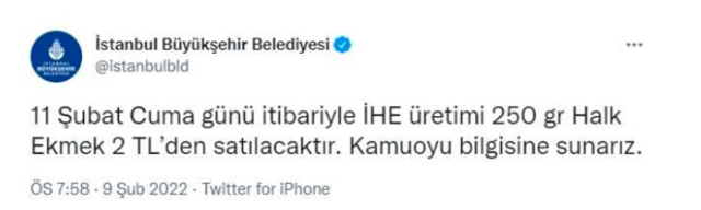 Halk ekmek zam 2022 fiyat listesi kaç para oldu? - Resim: 0