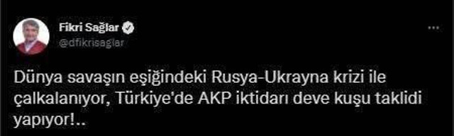 CHP'li Fikri Sağlar'dan ibretlik U dönüşü! Maksat eleştiri olsun - Resim: 0