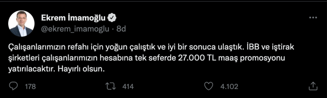 İBB çalışanlarına maaş promosyonu müjdesi! İmamoğlu duyurdu: Tek seferde 27.000 TL yatırılacak - Resim: 0
