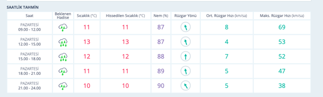 Denizli hava durumu saatlik alarm verildi bugün okullar tatil olur mu - Resim: 0