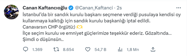Canan Kaftancıoğlu açıkladı! İstanbul'da bir sandık kurulu başkanı gözaltına alındı - Resim: 0