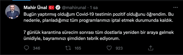 AK Parti Grup başkanvekili Mahir Ünal koronavirüse yakalandı - Resim: 0