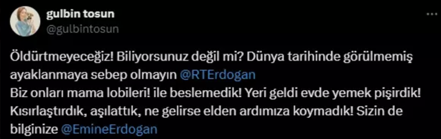 Gülbin Tosun'dan, Cumhurbaşkanı Erdoğan'a 'ayaklanma' tehdidi! Ünlü sunucuya tepki yağdı - Resim: 1