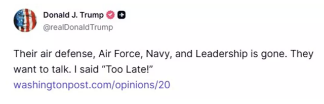 ABD Başkanı Trump: İran konuşmak istedi, 'Çok geç' dedim - Resim: 0