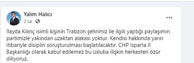 Trabzon’a küfreden CHP’li başkan yardımcısı tepki çekti! Disiplin soruşturması başlatıldı - Resim: 1