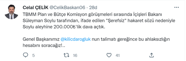 Kemal Kılıçdaroğlu'ndan Süleyman Soylu'ya 'şerefsiz' davası - Resim: 0