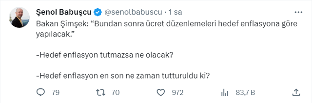 Mehmet Şimşek'in 'maaş zammı' kararına tepki! Çalışan daha da fakirleşecek! 2023 hedefi yüzde 5, enflasyon yüzde 63.... - Resim: 1