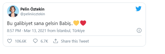 Pelin Öztekin Galatasaray kazanınca paylaştı taraftar duygulandı - Resim: 0