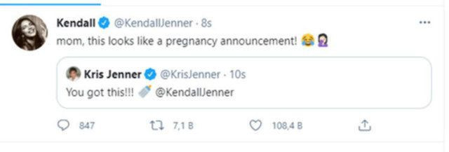 Kendall Jenner hamile mi annesi Kris Jenner'ın tweeti kafaları karıştırdı! - Resim: 4